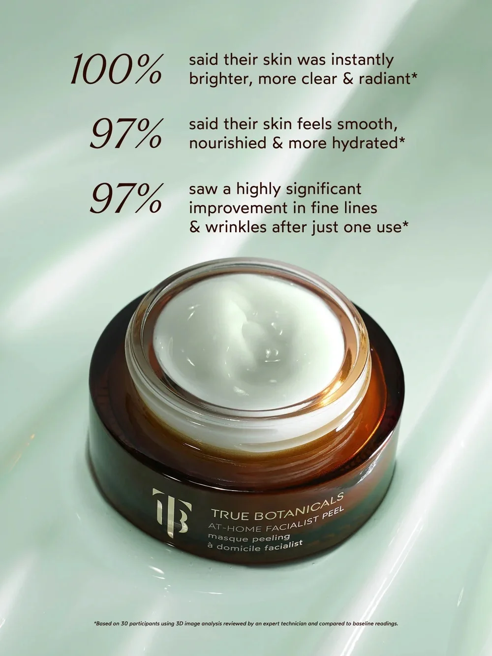 NIB True Botanicals At-Home Facialist Peel 1 fl. oz. 29.6 ml.